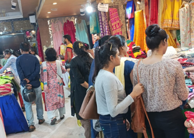 Jewelry stall with luxury ornaments at Radiance Exhibition